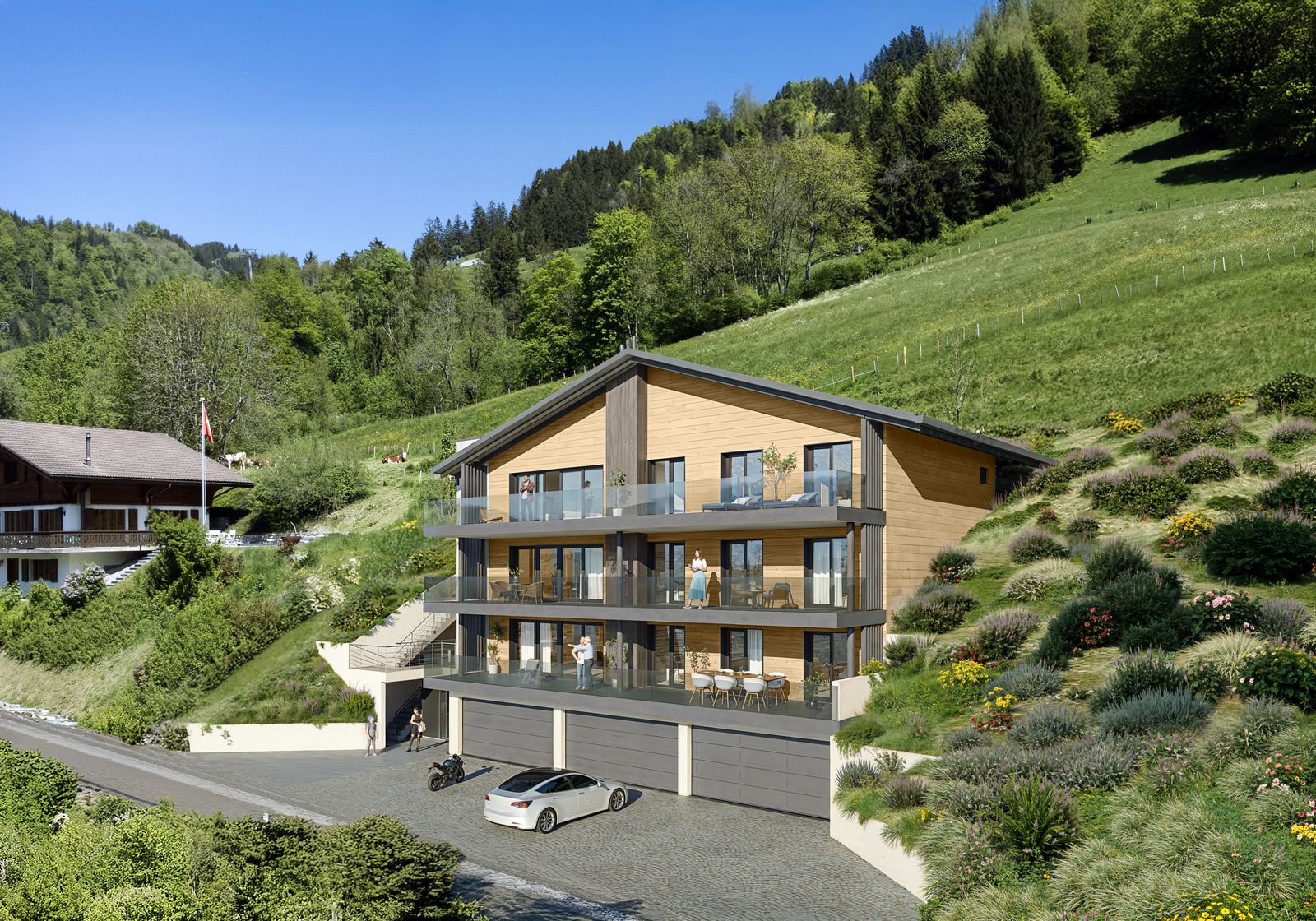Charmey – Lot 1 - Magnifique appartement neuf de 4,5 pièces avec vue et grande terrasse - photo 4